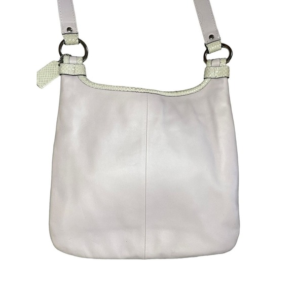 COACH F16533 Penelope Lavender Leather Snakeskin Trim Crossbody Purse Bag - Picture 4 of 13